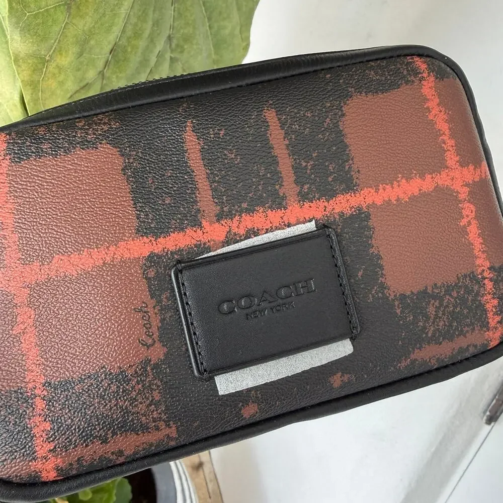 Last 1‼️COACH Carrier Phone Crossbody C6819 Orange Multi